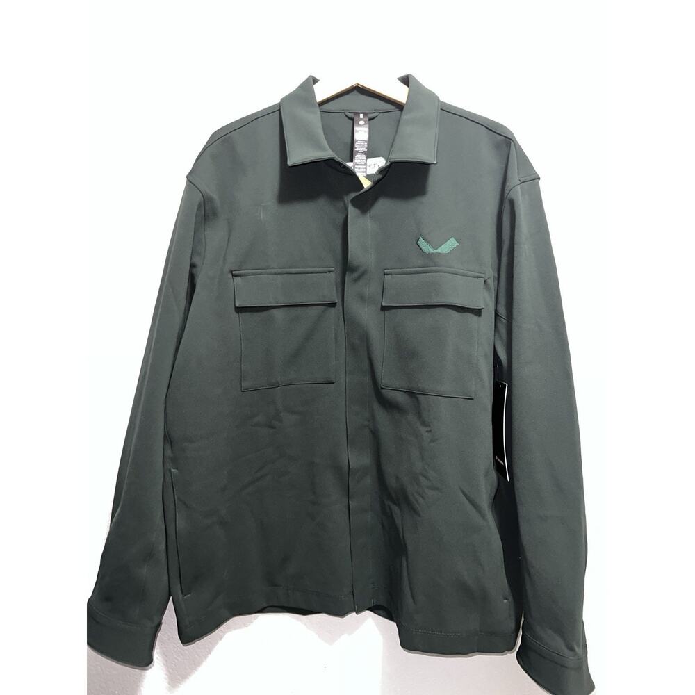 Lululemon Sojourn Overshirt XL Green Warpstreme Snap Button Jacket Hidden Pocket
